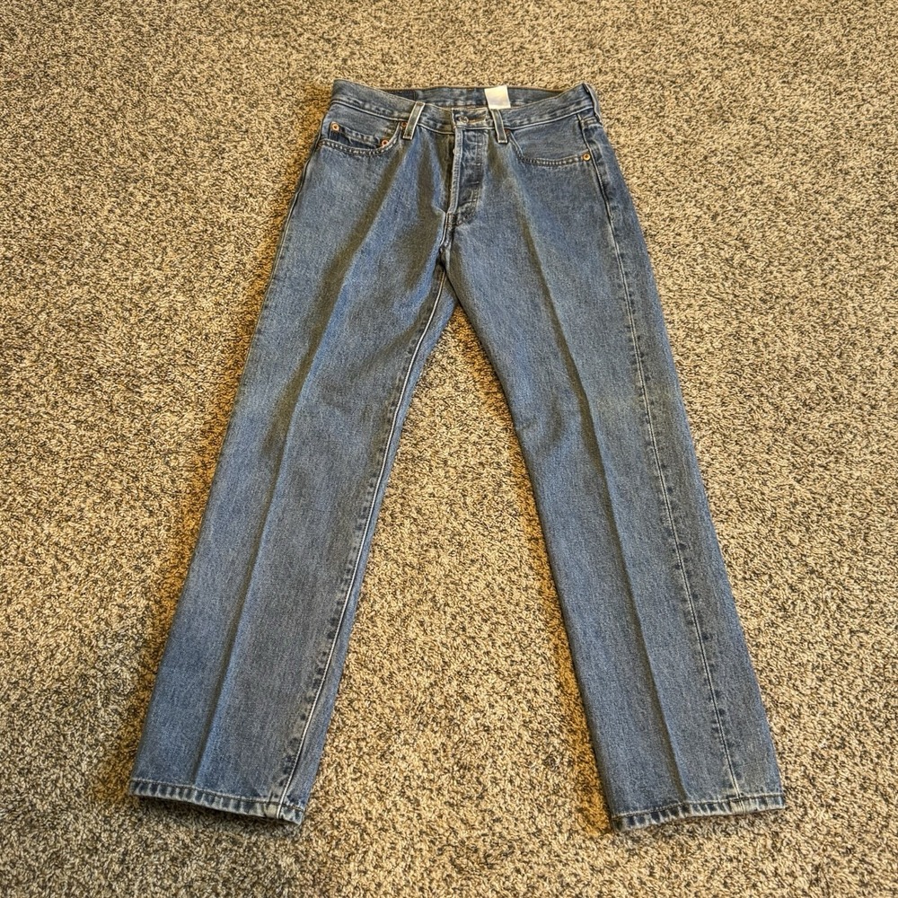 Vintage Levis 501 Jeans 30x30 Button Fly  Blue Made in Dominican Republic 2004